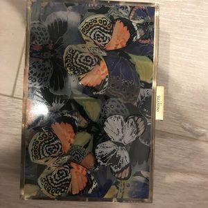 Glass clutch butterfly Valentino brand new